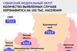 Индекс заболеваемости COVID-19 на 100 тысяч человек в Кузбассе — в два раза ниже общероссийского показателя