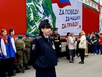 Сотрудники отдела МВД России «Беловский» обеспечили охрану общественного порядка во время автопробега «Эстафета памяти. Кузбасс — фронту»