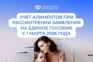 С 1 марта 2026 года изменился порядок учета алиментов при назначении единого пособия