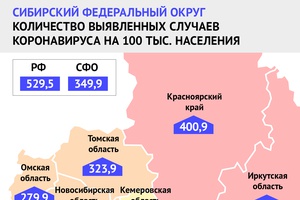 Кузбасс в тройке самых благополучных регионов России по показателю выявленных случаев COVID-19 на 100 тысяч населения два месяца подряд
