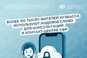 Более 210 тысяч жителей Кузбасса используют кодовое слово для консультаций в контакт-центре СФР