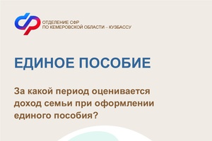 За какой период оценивается доход семьи при назначении единого пособия?